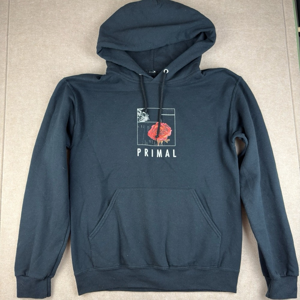 Empyre‎ Hoodie Men's Small Black Rose Graphic Primal Pullover Streetwear